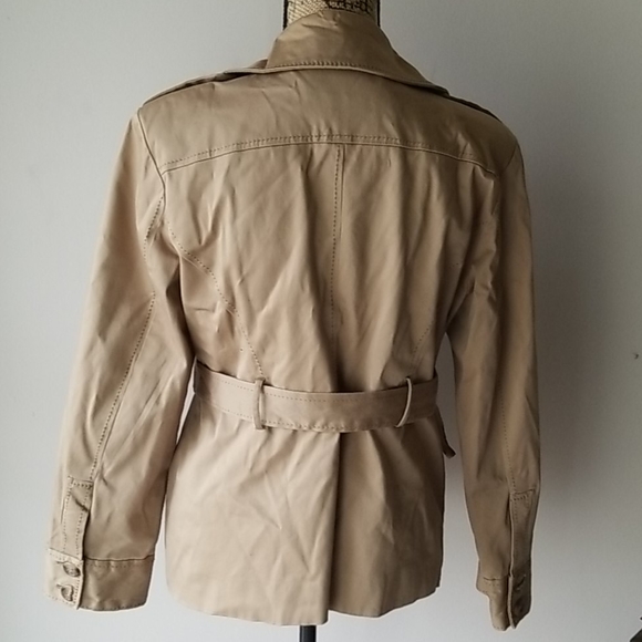 Khaki Belted Anne Klein Sport Jacket - Picture 3 of 4